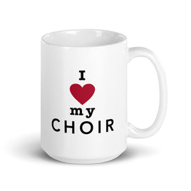 White glossy mug - I heart my choir