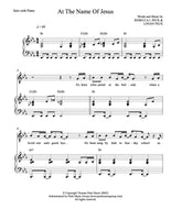 At The Name Of Jesus - sheet music - Digitally Delivered PDF