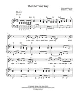 The Old Time Way - sheet music - Digitally Delivered PDF