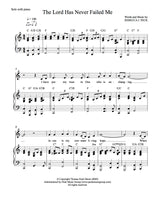 The Lord Has Never Failed Me