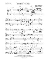 His Life For Mine - sheet music - Digitally Delivered PDF