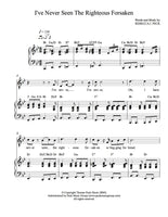 I've Never Seen The Righteous Forsaken - sheet music - Digitally Delivered PDF