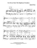 I've Never Seen The Righteous Forsaken - sheet music - Digitally Delivered PDF