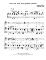 I've Never Seen The Righteous Forsaken - sheet music - Digitally Delivered PDF