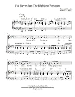 I've Never Seen The Righteous Forsaken - sheet music - Digitally Delivered PDF