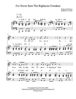 I've Never Seen The Righteous Forsaken - sheet music - Digitally Delivered PDF