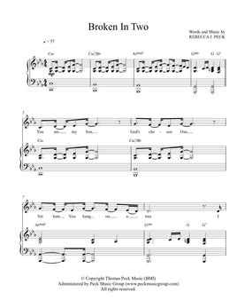 Broken In Two - sheet music - Digitally Delivered PDF