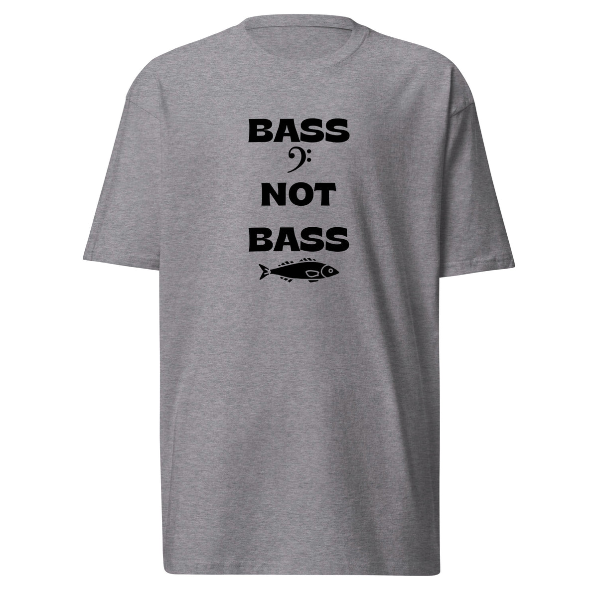 Men’s premium heavyweight tee Bass Not Bass Peck Music Publishing