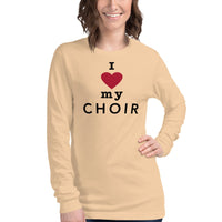 Women's Long Sleeve Tee - I heart my choir
