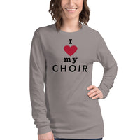 Women's Long Sleeve Tee - I heart my choir