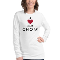 Women's Long Sleeve Tee - I heart my choir