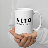 White glossy mug - Alto center of it all