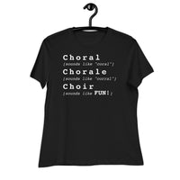 Women's Relaxed Fit Short Sleeve Tee - choral chorale choir