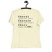 Women's Relaxed Fit Short Sleeve Tee - choral chorale choir