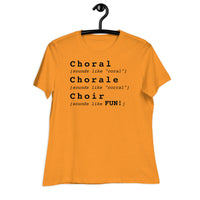 Women's Relaxed Fit Short Sleeve Tee - choral chorale choir