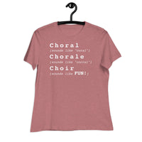 Women's Relaxed Fit Short Sleeve Tee - choral chorale choir