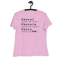 Women's Relaxed Fit Short Sleeve Tee - choral chorale choir