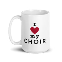White glossy mug - I heart my choir
