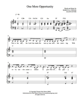 One More Opportunity - sheet music - Digitally Delivered PDF