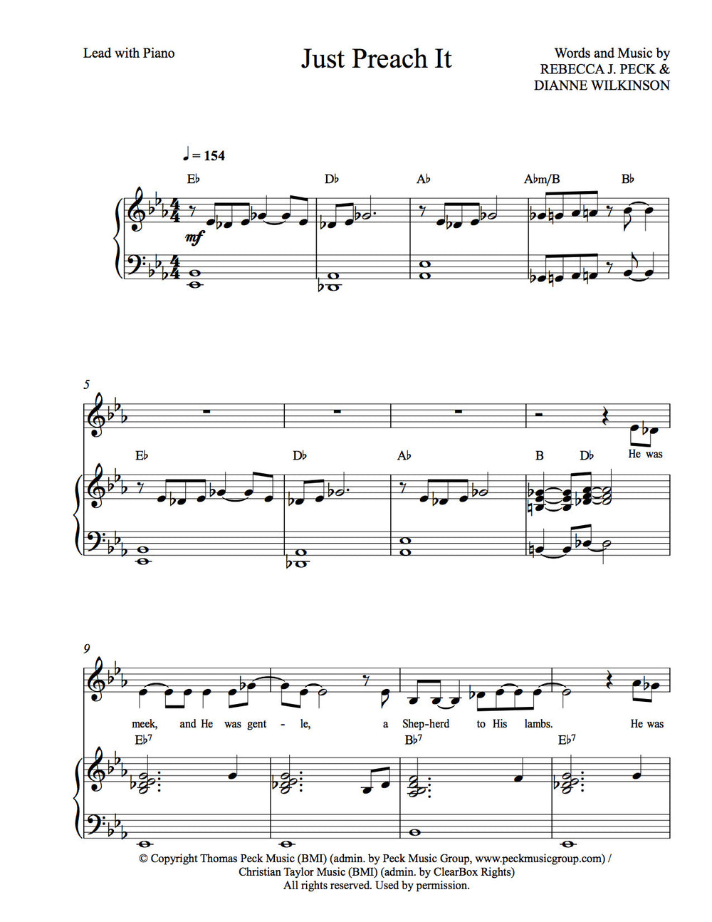 Just Preach It - sheet music - Digitally Delivered PDF