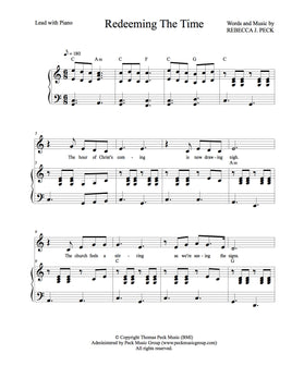 Redeeming The Time - sheet music - Digitally Delivered PDF