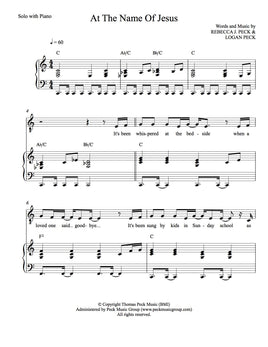 At The Name Of Jesus - sheet music - Digitally Delivered PDF