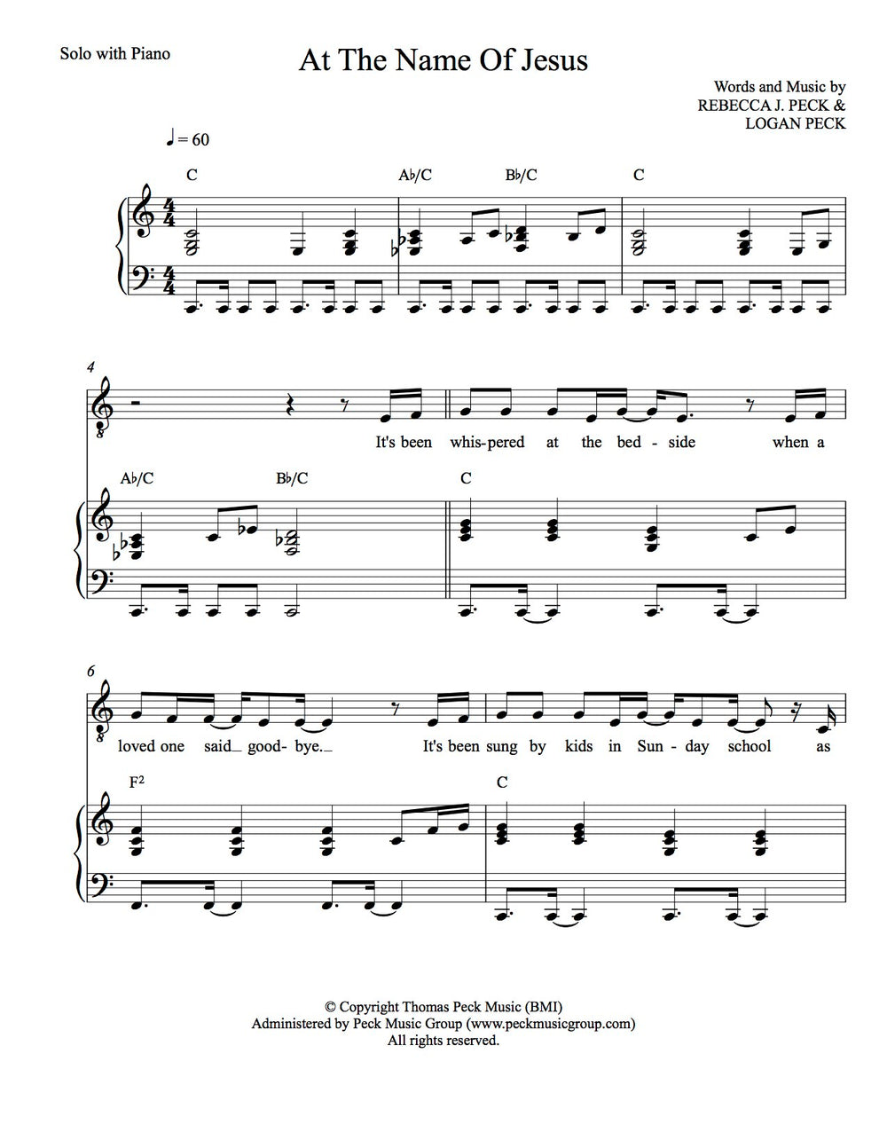 At The Name Of Jesus - sheet music - Digitally Delivered PDF