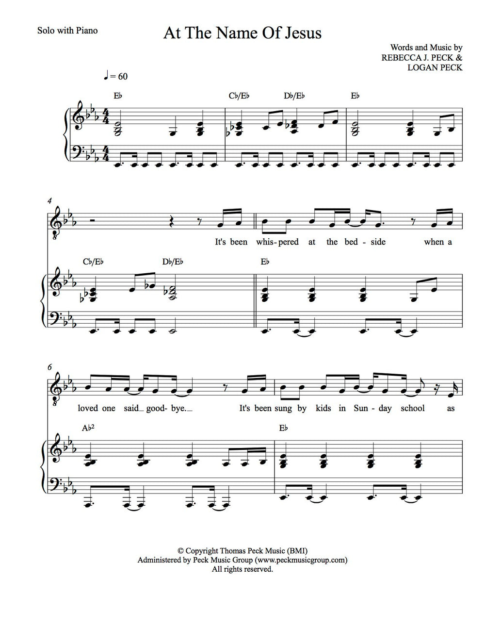 At The Name Of Jesus - sheet music - Digitally Delivered PDF