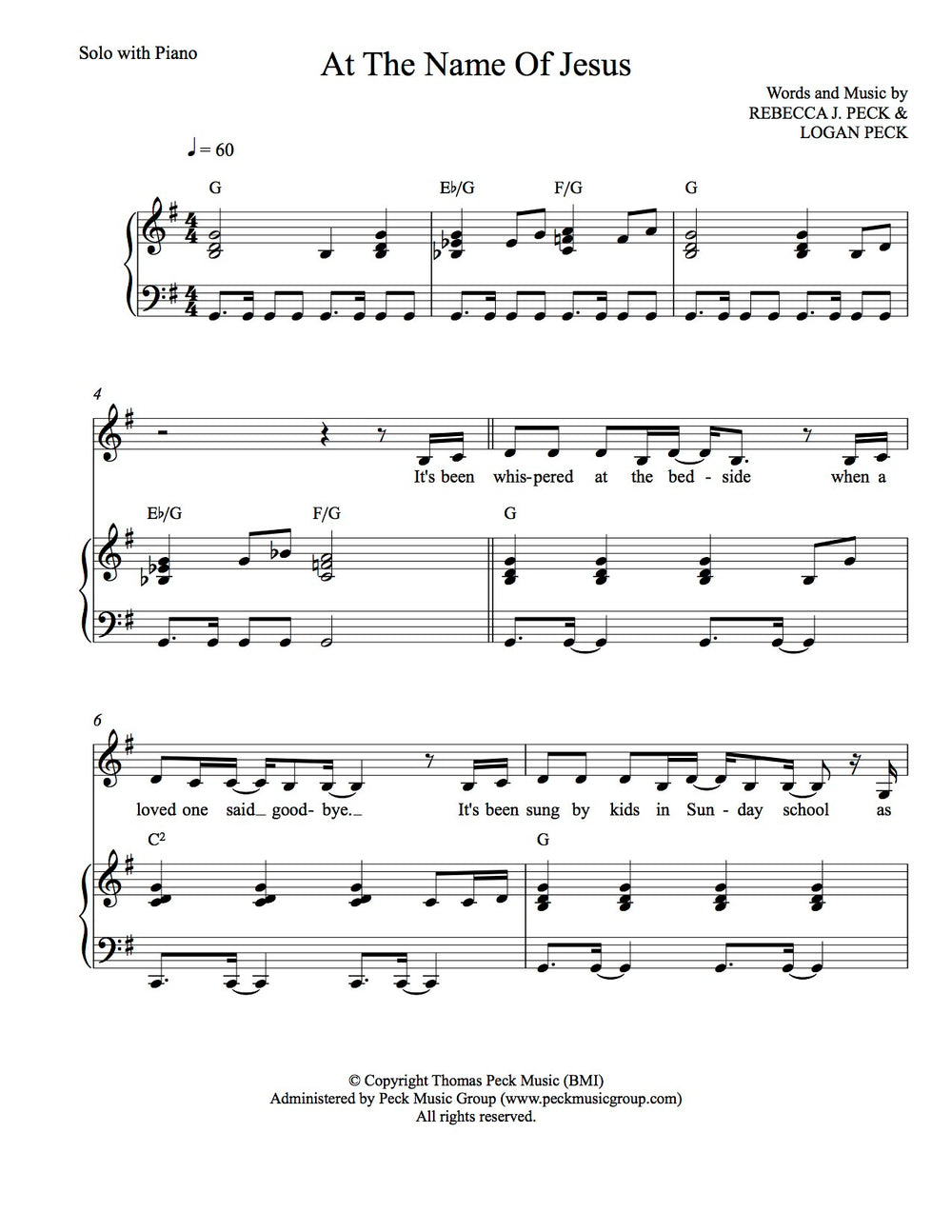 At The Name Of Jesus - sheet music - Digitally Delivered PDF