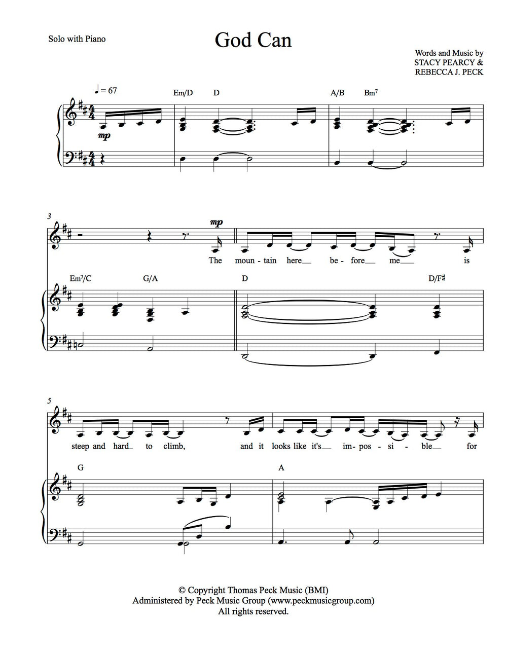 God Can - sheet music - Digitally Delivered PDF