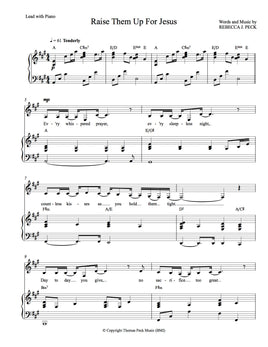 Raise Them Up For Jesus - sheet music - Digitally Delivered PDF