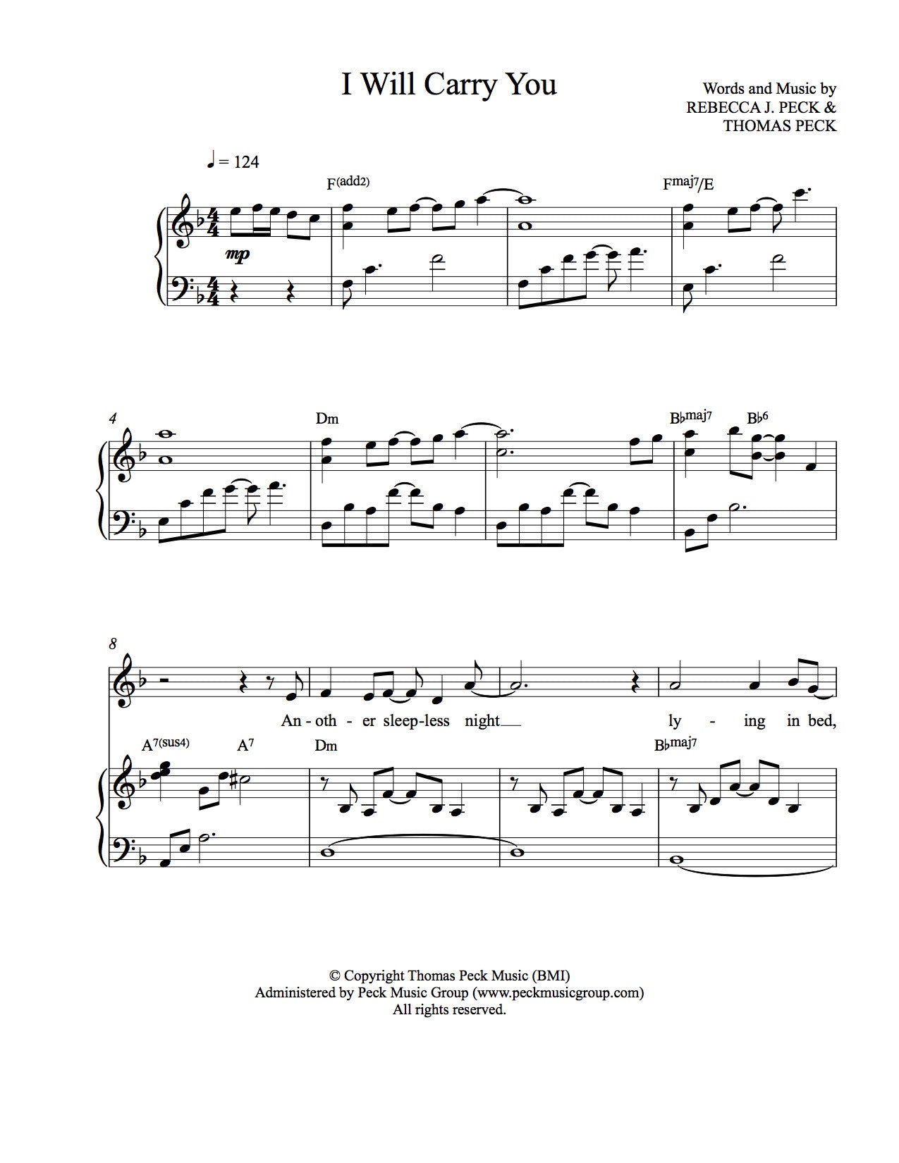 I Will Carry You Sheet Music downloadable PDF Peck Music Publishing i-will-carry-you-sheet-music-downloadable-pdf-peck-music-publishing