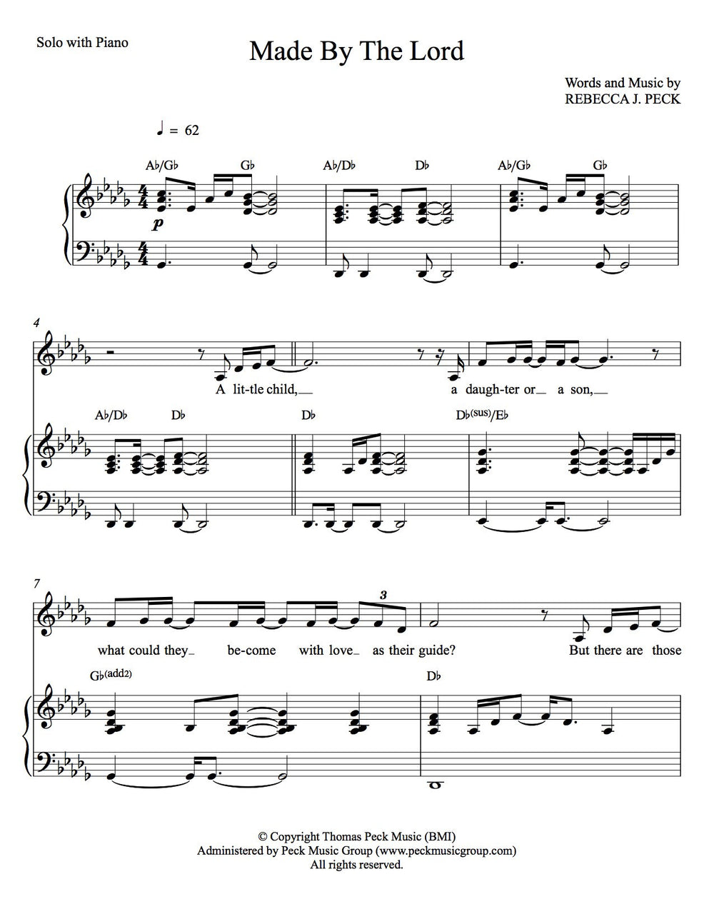 Made By The Lord - sheet music - Digitally Delivered PDF