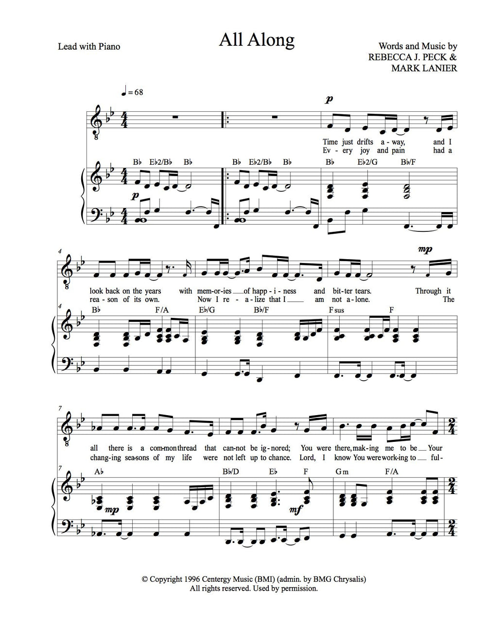 Where Are You Now? (Lead sheet with lyrics ) Sheet music for Piano (Solo)  Easy