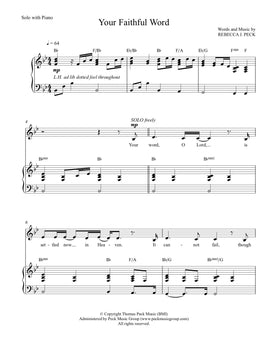 Your Faithful Word - sheet music - Digitally Delivered PDF