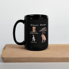 Black Glossy Mug - Choir Pups