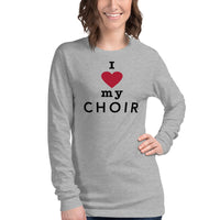 Women's Long Sleeve Tee - I heart my choir