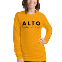 Women's Long Sleeve Tee - Alto center of it all