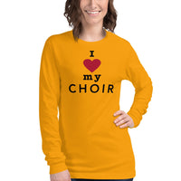 Women's Long Sleeve Tee - I heart my choir