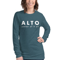 Women's Long Sleeve Tee - Alto center of it all