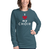 Women's Long Sleeve Tee - I heart my choir