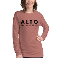 Women's Long Sleeve Tee - Alto center of it all
