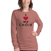 Women's Long Sleeve Tee - I heart my choir