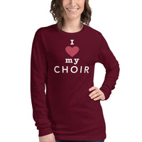 Women's Long Sleeve Tee - I heart my choir