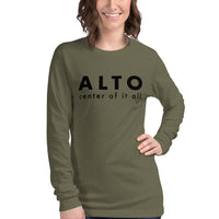 Women's Long Sleeve Tee - Alto center of it all