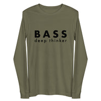 Men's Long Sleeve Tee - Bass deep thinker