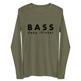 Men's Long Sleeve Tee - Bass deep thinker