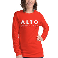 Women's Long Sleeve Tee - Alto center of it all