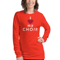 Women's Long Sleeve Tee - I heart my choir