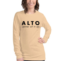 Women's Long Sleeve Tee - Alto center of it all